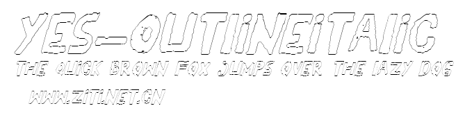 YES_outlineitalic.ttf字體轉換器圖片