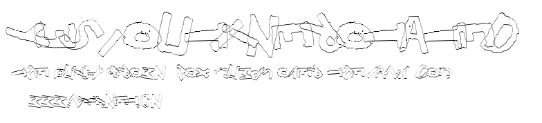 YES_outlinerotated.ttf字體轉換器圖片