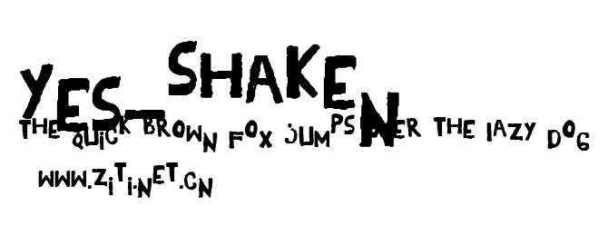 YES_shaken.ttf字體轉換器圖片