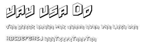YAY USA 3D.ttf字體轉換器圖片