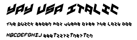 YAY USA Italic.ttf字體轉換器圖片