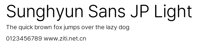 Sunghyun Sans JP Light.ttf字體轉換器圖片