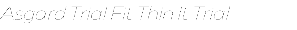 Asgard Trial Fit Thin It Trial.ttf字體轉換器圖片