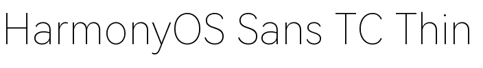 HarmonyOS Sans TC Thin.ttf字體轉換器圖片