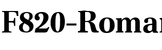 F820-Roman.ttf字體轉換器圖片
