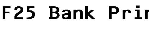 F25 Bank Printer.ttf字體轉換器圖片