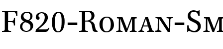 F820-Roman-Smc.ttf字體轉換器圖片