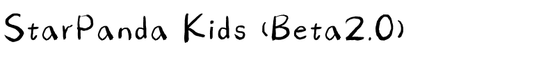 StarPanda Kids (Beta2.0).otf字體轉換器圖片