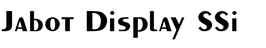 Jabot Display SSi.ttf字體轉換器圖片