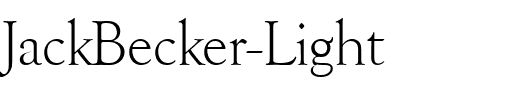 JackBecker-Light.ttf字體轉換器圖片