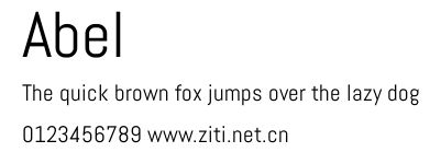 Abel.ttf字體轉換器圖片