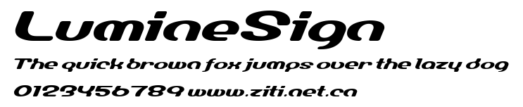 LumineSign.ttf字體轉換器圖片