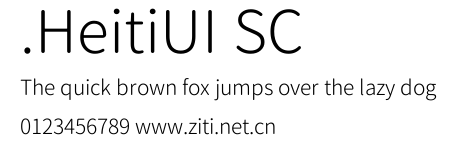 .HeitiUI SC預覽圖