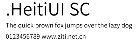 .HeitiUI SC預覽圖