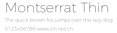 Montserrat Thin.otf字體轉換器圖片