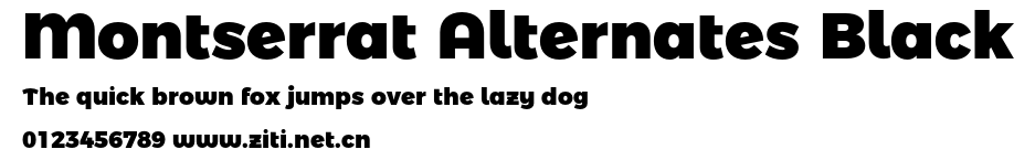 Montserrat Alternates Black.otf字體轉換器圖片