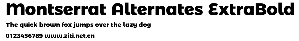 Montserrat Alternates ExtraBold.otf字體轉換器圖片