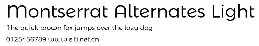 Montserrat Alternates Light.otf字體轉換器圖片