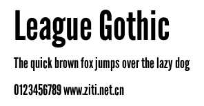 League Gothic.otf字體轉換器圖片