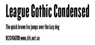 League Gothic Condensed.otf字體轉換器圖片