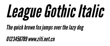 League Gothic Italic.otf字體轉換器圖片