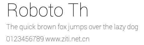 Roboto Th.ttf字體轉換器圖片