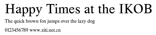 Happy Times at the IKOB.otf字體轉換器圖片