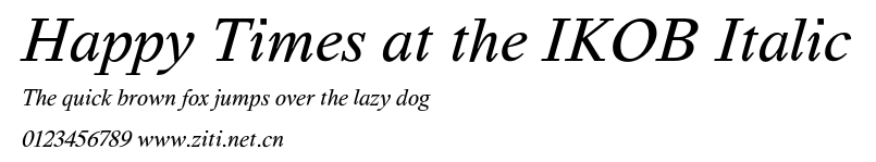Happy Times at the IKOB Italic.otf字體轉換器圖片