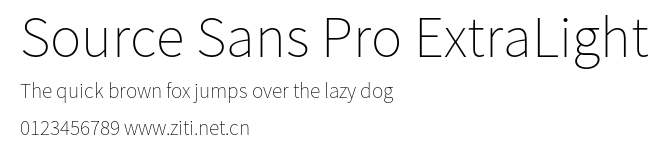 Source Sans Pro ExtraLight.otf字體轉換器圖片