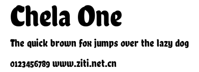 Chela One.ttf字體轉換器圖片