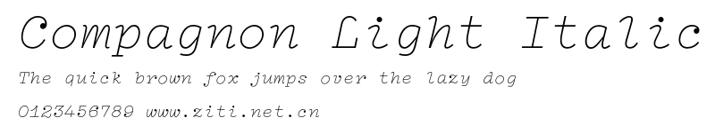 Compagnon Light Italic.otf字體轉換器圖片