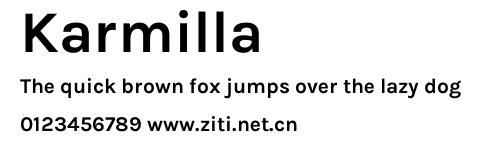 Karmilla.ttf字體轉換器圖片