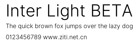 Inter Light BETA.otf字體轉換器圖片