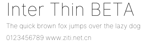 Inter Thin BETA.otf字體轉換器圖片