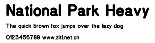 National Park Heavy.otf字體轉換器圖片