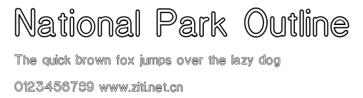 National Park Outline.otf字體轉換器圖片