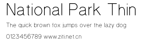 National Park Thin.otf字體轉換器圖片