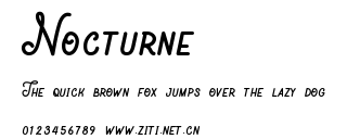 Nocturne.ttf字體轉換器圖片