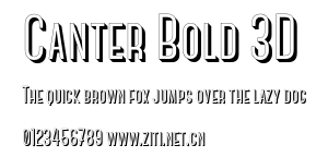 Canter Bold 3D.otf字體轉換器圖片