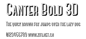 Canter Bold 3D.ttf字體轉換器圖片