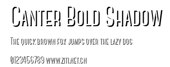Canter Bold Shadow.otf字體轉換器圖片
