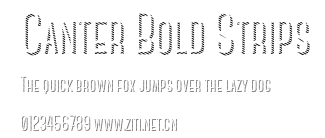 Canter Bold Strips.otf字體轉換器圖片