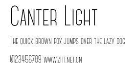 Canter Light.otf字體轉換器圖片