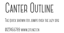 Canter Outline.otf字體轉換器圖片
