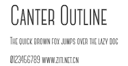 Canter Outline.ttf字體轉換器圖片