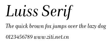 Luiss Serif.otf字體轉換器圖片