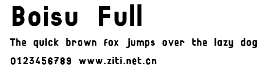 Boisu Full.otf字體轉換器圖片
