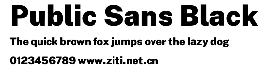 Public Sans Black.otf字體轉換器圖片