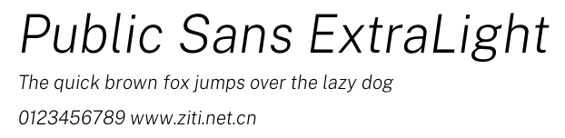 Public Sans ExtraLight.otf字體轉換器圖片