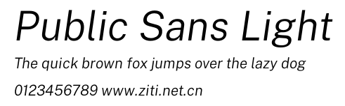 Public Sans Light.otf字體轉換器圖片